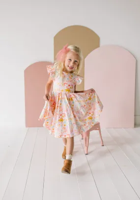 Olivia Twirl Dress in Dreamy Dino